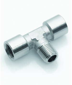 Equal Female Tee Male Branch Nickel Plated Brass