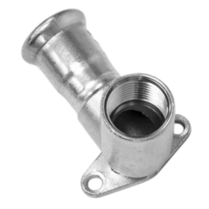 Press Fit 90deg Female Elbow with Wall Plate