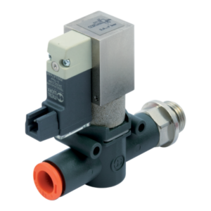 Inline 3/2 Solenoid Valve Silencered Exhaust Thread to Tube NC